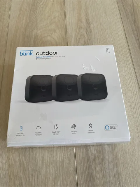 Blink Outdoor Wireless Security Camera 3rd Gen 3-Pack Battery-Powered New 