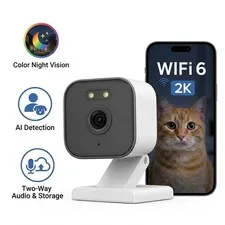 2K Smart Security Camera 2.4GHz & 5GHz WiFi6 Indoor Cameras for Home Security