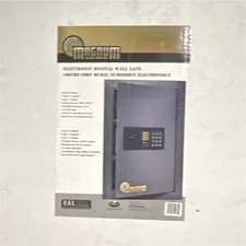 Magnum Digital Wall Safe Small Gray Metal Electronic Keypad w/ Mounting Hardware