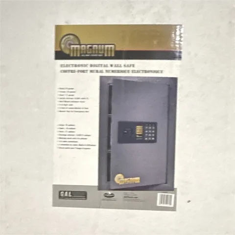 Magnum Digital Wall Safe Small Gray Metal Electronic Keypad w/ Mounting Hardware