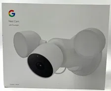 Google Nest Cam With Floodlight Outdoor Surveillance Camera White GA02411-US