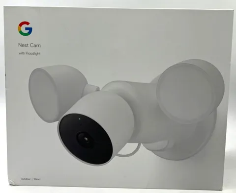 Google Nest Cam With Floodlight Outdoor Surveillance Camera White GA02411-US