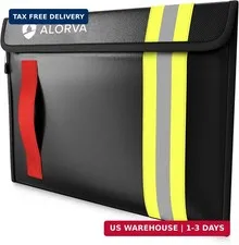 Fireproof & Water-Resistant Document Bag - 15.5 x 11 x 3-inch Pouch for Legal Do