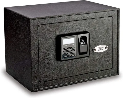 Fingerprint Home Safe with 32-Print Access, Adjustable Shelf, LED Light