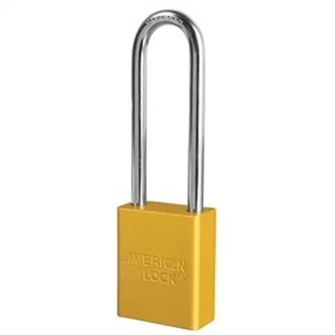 American Lock 045-A1107YLW Aluminum Padlock with 3 in. Shackle Yellow
