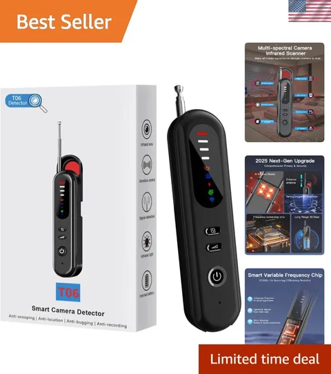 Compact Night Vision Camera Detector - 360° Bug Scanning for All Environments