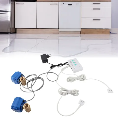 Water Leaking Sensor Double Valve Audible Alarm Home Smart Overflow Detector W