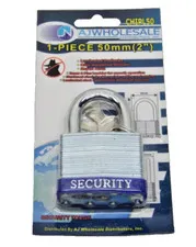 50MM  Laminated Padlock  hardened steel shackles Short Shank Lock Keyed