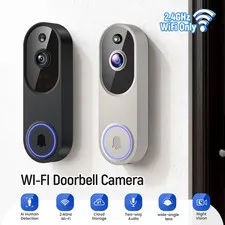 Wireless Smart Doorbell Camera, 166° Wide-angle Video Surveillance