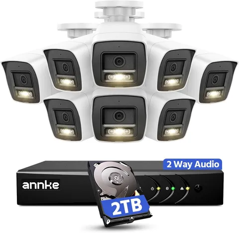 2MP 8CH Security Camera System with 2TB HDD & Smart Night Vision