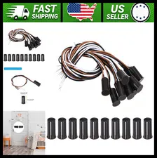 PATIKIL Magnetic Reed Switch 10 Pack Wired Recessed Door Window Sensor Brown