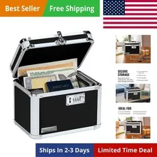 Secure Security Lock Boxes - Safe Combination Lock Box, Storage for Documents...