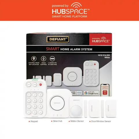Smart Home Alarm Kit with Wifi and Bluetooth, Powered by Hubspace (5-Piece)