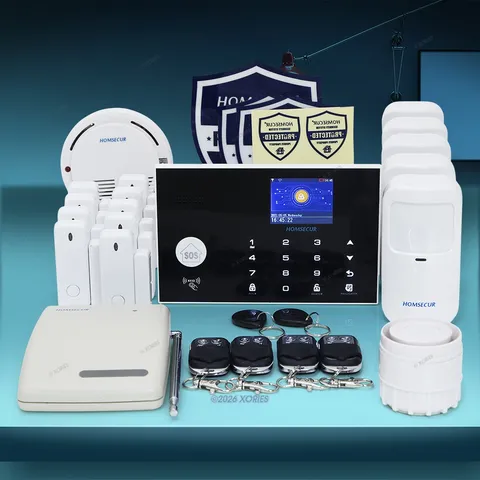 HOMSECUR Wireless&Wired 4G/GSM WIFI Burglar Intruder Alarm System+Touch Panel
