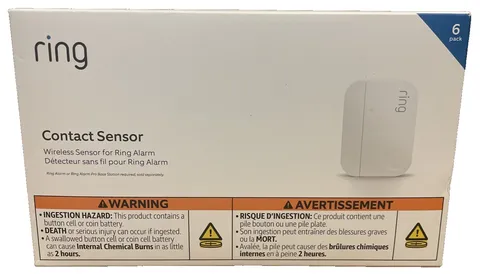 Ring - Alarm Contact Sensor (2nd Gen) (6-Pack) - White 4SD6SZ-0EN0 New