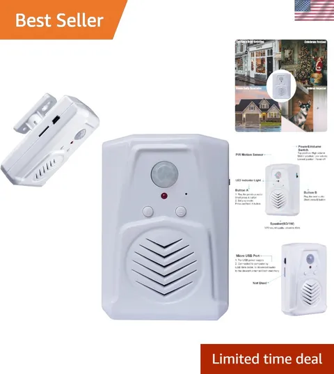 PIR Motion Sensor Activated Sound Player Speaker with USB Cable, Download You...