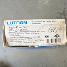 Lutron LRF2-OCR2B-P-WH Wireless Ceiling PIR Occupancy/Vacancy Sensor, White