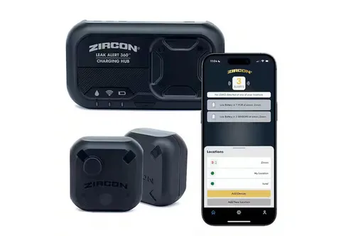 Zircon Leak Alert 360 Smart Home Water Detection Kit-2 Sensor Kit w/ Charger