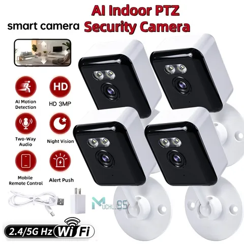 1/2/4x Wireless 2.4G WiFi Security Camera System Smart Outdoor Night Vision 3MP