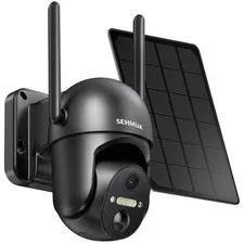 Solar Outdoor Camera with PIR Sensor, Color Night Vision