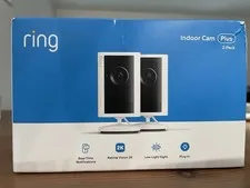 New 2-Pack Ring Indoor Cam Plus Retinal Vision 2K Low Light Sight Motion