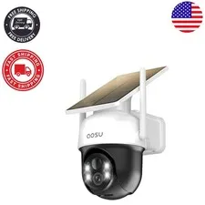 Solar Powered Wireless Outdoor Camera - 360° Smart Security with 2K Night Vision