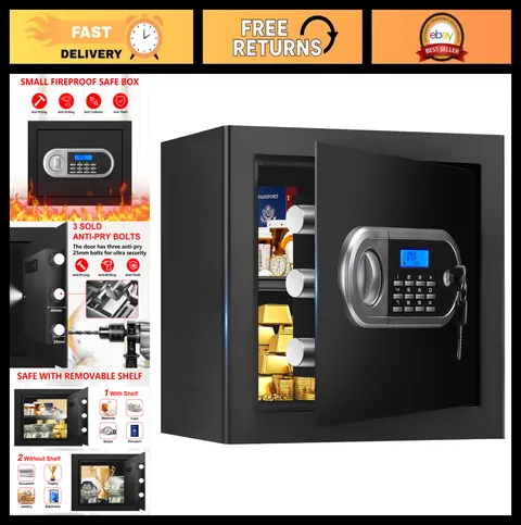 1.3 Cuft Fireproof Safe for Home, Anti-Theft Water Resistant, Digital Lock, Smar