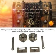 Retro Buckle Lock Zinc Alloy Decorative Padlock with Screw Key for Jewelry Box