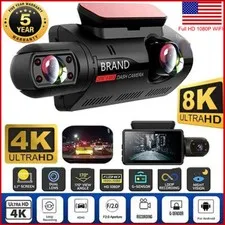 1080P Dual Lens Car DVR Dash Cam Video Recorder G-Sensor Front and Inside Camera