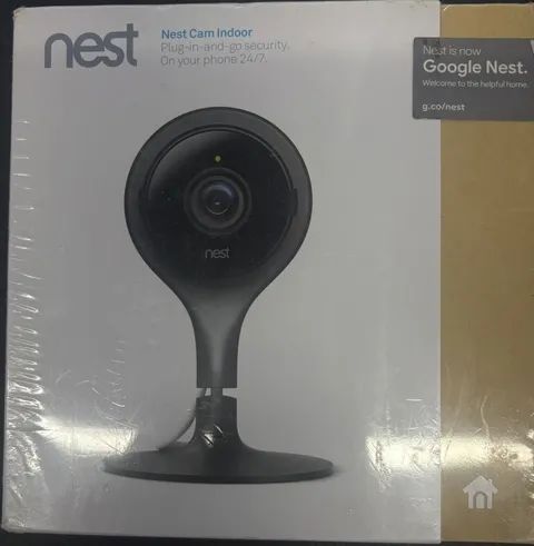 Google Nest Cam Indoor NC1102ES Security Camera Black Tested w/ Box  (PD3026299)