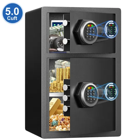 New Home Safe, Safe Box With Deposit Slot & Dual Alarm System for Home &Office