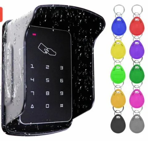 RFID Card Reader Door Lock System Access Controller with Keypad Rainproof Cover 