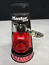 Master Lock 1500iD Speed Dial Combination Lock Red NEW Directional Movements