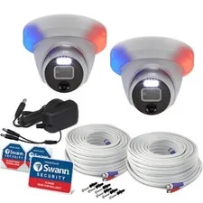 Swann PRO-4KDER CCTV Camera 4K Ultra HD Enforcer Dome Flashing Lights DVR-5680
