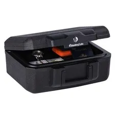 Fireproof Money Safe with Key Lock, Black Lock with Portable Carrying Handle ...