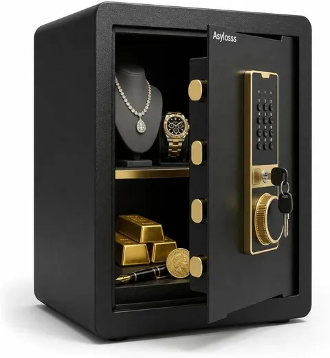 17.5" Tall Safe Box, 1.8 Cuft Fireproof Safe for Home, Anti-Theft Security Home