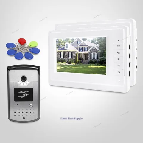 7" Video Door Entry Call System with Intra-monitor Audio Intercom for Apartment
