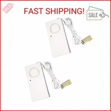 Ximimark 2Pcs Water Leak Alarm Flood Level Bath Tub Sink Overflow Detector Senso
