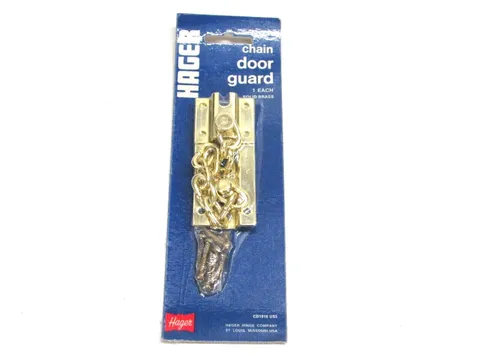 NOS! HAGER SOLID BRASS CHAIN DOOR GUARD, CD1510 US3