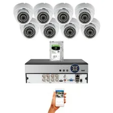 Evertech 8 Channel 2TB HDD 1080P Dome Security Camera CCTV System