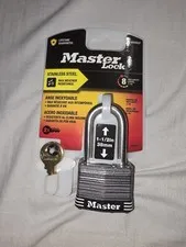 Master Lock Padlock, Laminated Stainless Steel Lock, 1-3/4 in. Wide, 1SSKADLF