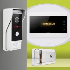 HOMSECUR 7" 4 Wire HD Video Doorphone Entry Intercom IR Camera Door Unlock