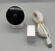 Logitech Circle 2 Indoor/Outdoor Wi-Fi  Wired Security Camera White