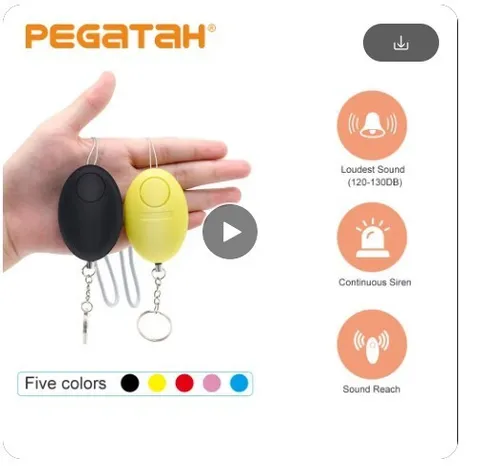 EMERGENCY ALARM KEYCHAIN ECONOMIC SECURITY PERSONAL DEFENSE MEN WOMEN