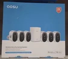 aosu Outdoor Security Cameras Wireless Home Surveillance System with 6 cameras