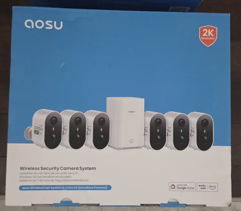 aosu Outdoor Security Cameras Wireless Home Surveillance System with 6 cameras