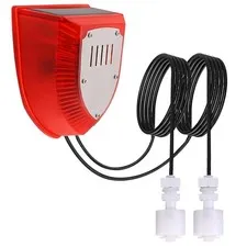 Solar Water Level Sensor, High/Low Water Level Alarm with Dual Probe, 129 dB ...