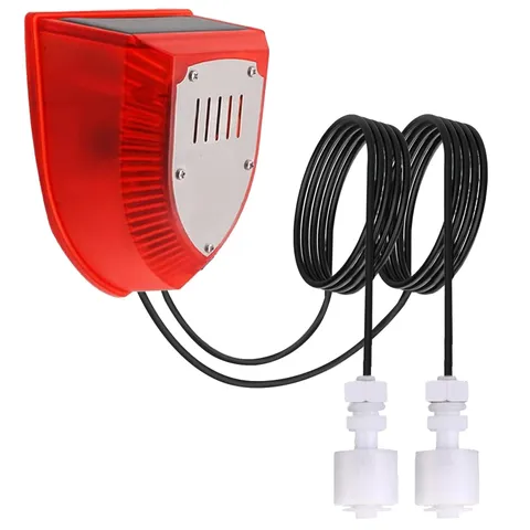 Solar Water Level Sensor, High/Low Water Level Alarm with Dual Probe, 129 dB ...