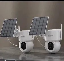 New Seal Aosu SolarCam D1 Max Wireless Security Camera 2 Pack Solar Outdoor WiFi