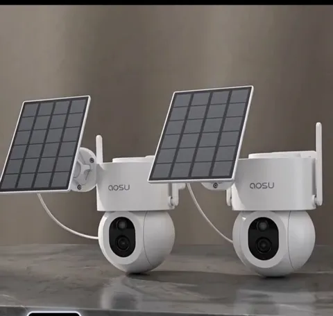 New Seal Aosu SolarCam D1 Max Wireless Security Camera 2 Pack Solar Outdoor WiFi